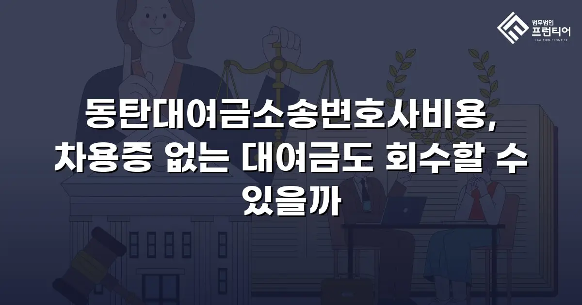 동탄대여금소송변호사비용, 차용증 없는 대여금도 회수할 수 있을까