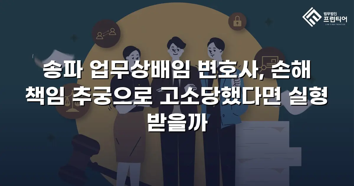 송파 업무상배임 변호사, 손해 책임 추궁으로 고소당했다면 실형 받을까