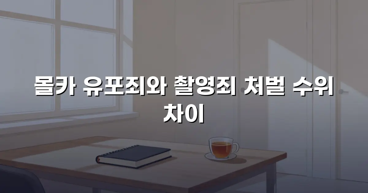 몰카 유포죄와 촬영죄 처벌 수위 차이