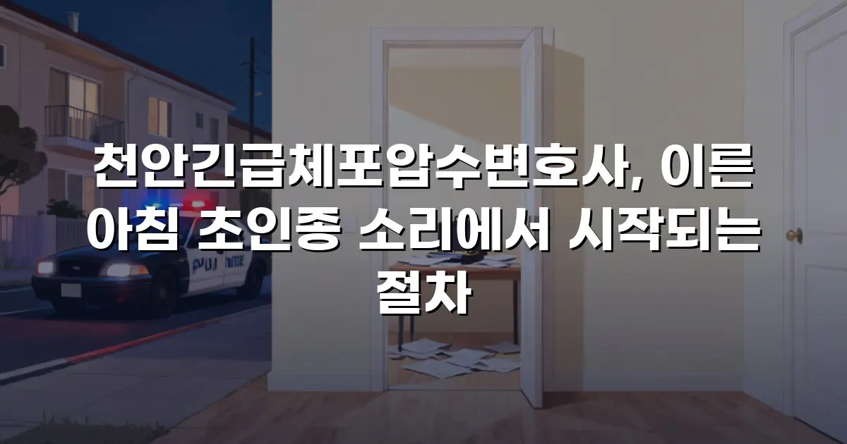 천안긴급체포압수변호사, 이른 아침 초인종 소리에서 시작되는 절차