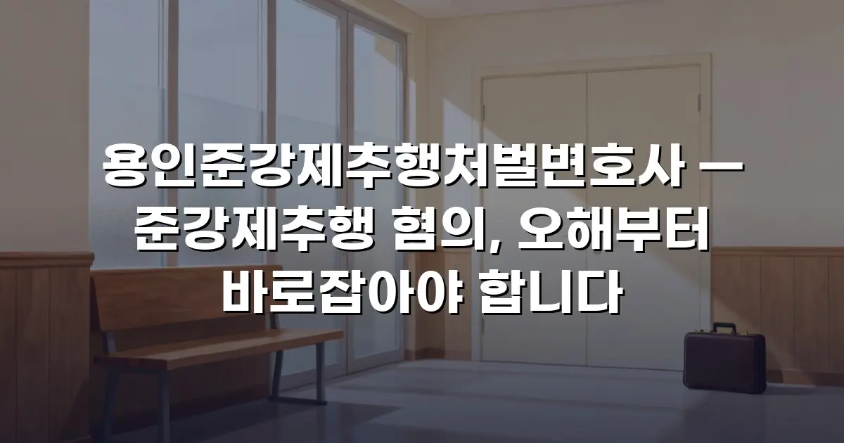 용인준강제추행처벌변호사 — 준강제추행 혐의, 오해부터 바로잡아야 합니다