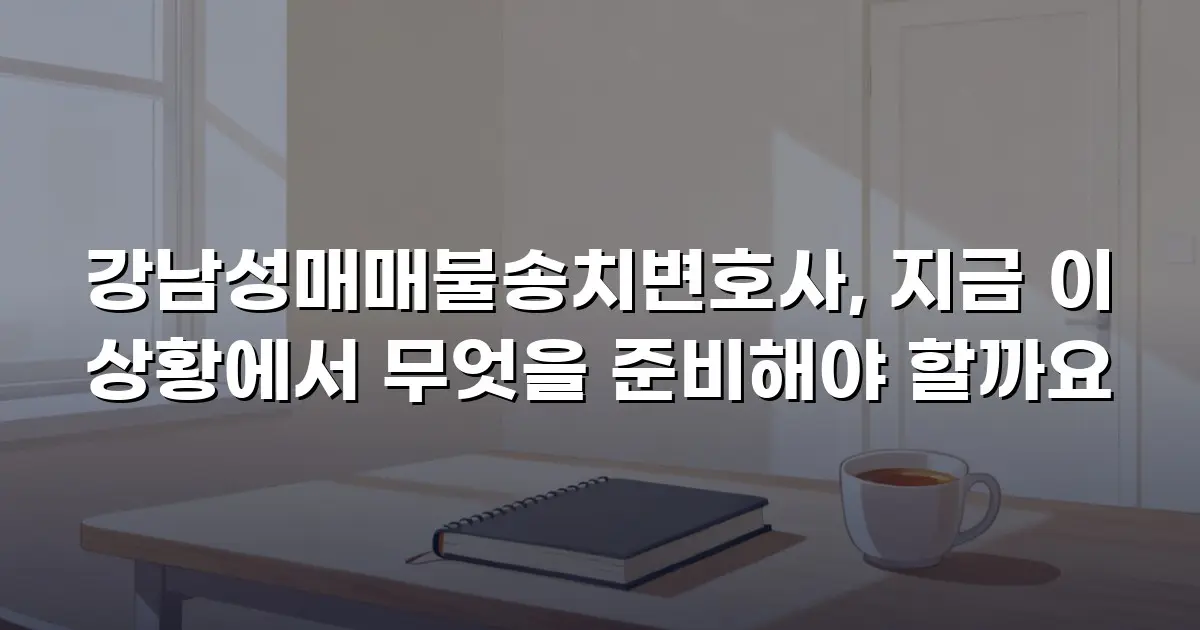 강남성매매불송치변호사, 지금 이 상황에서 무엇을 준비해야 할까요