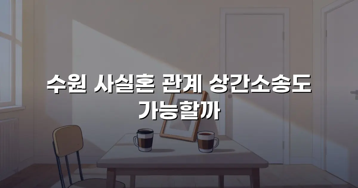 수원 사실혼 관계 상간소송도 가능할까