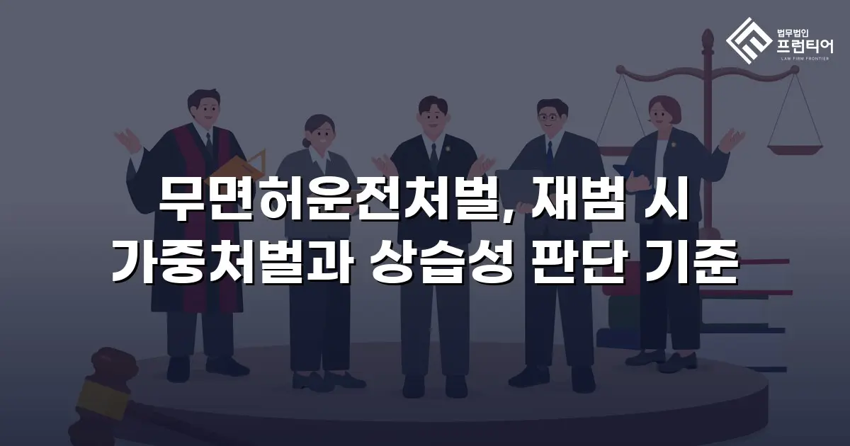 무면허운전처벌, 재범 시 가중처벌과 상습성 판단 기준