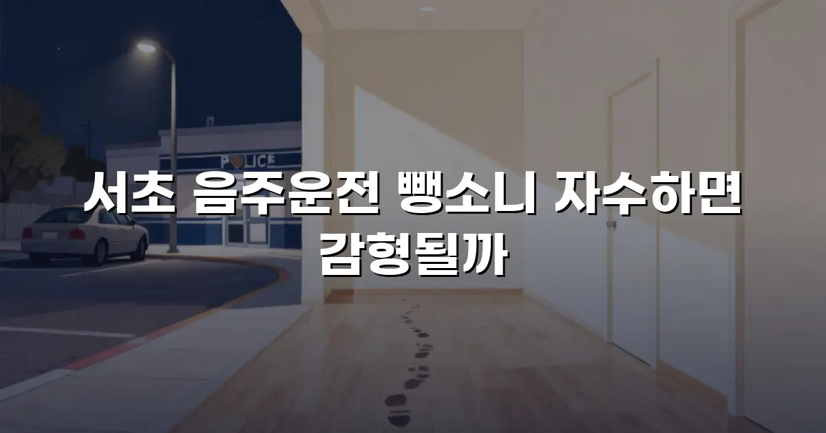 서초 음주운전 뺑소니 자수하면 감형될까