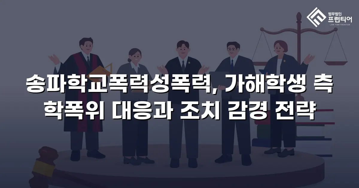 송파학교폭력성폭력, 가해학생 측 학폭위 대응과 조치 감경 전략