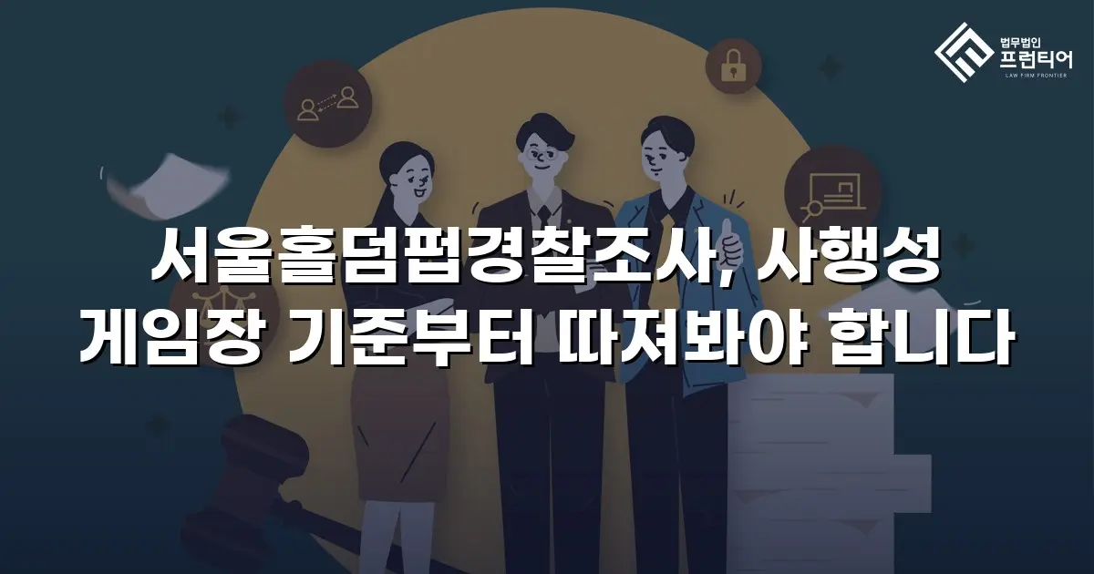 서울홀덤펍경찰조사, 사행성 게임장 기준부터 따져봐야 합니다