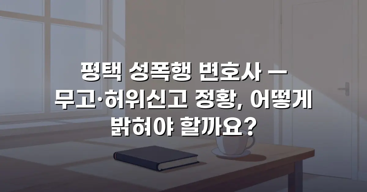 평택 성폭행 변호사 — 무고·허위신고 정황, 어떻게 밝혀야 할까요?