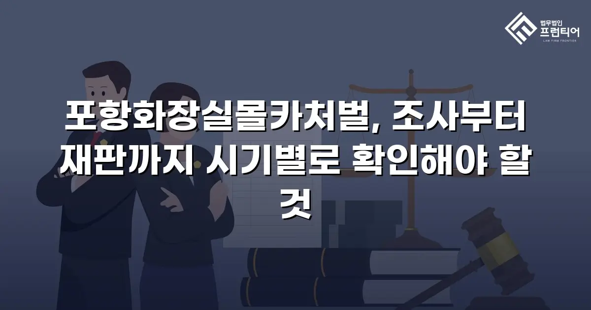 포항화장실몰카처벌, 조사부터 재판까지 시기별로 확인해야 할 것
