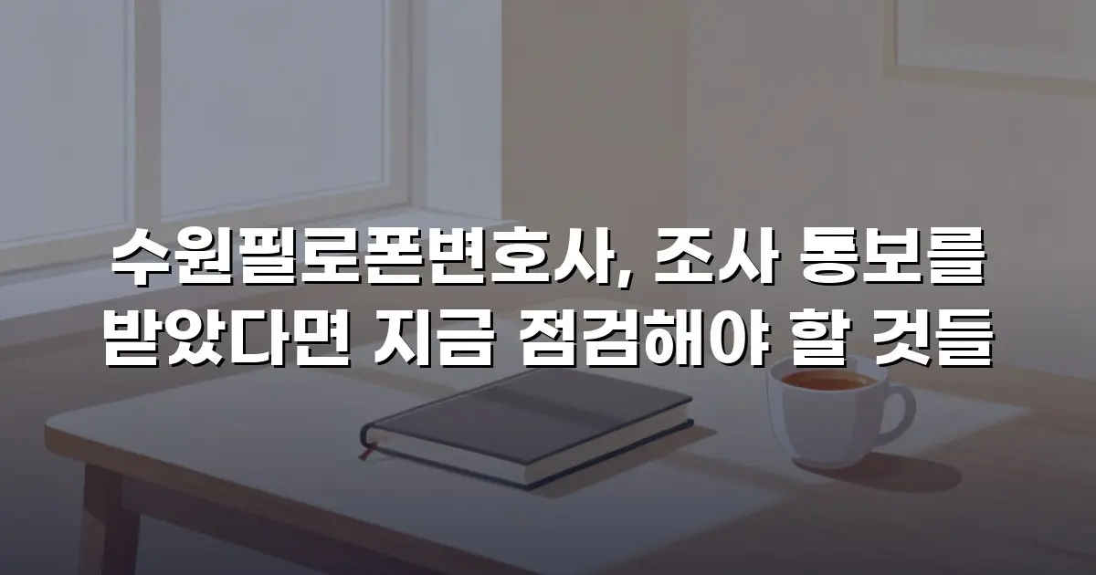 수원필로폰변호사, 조사 통보를 받았다면 지금 점검해야 할 것들