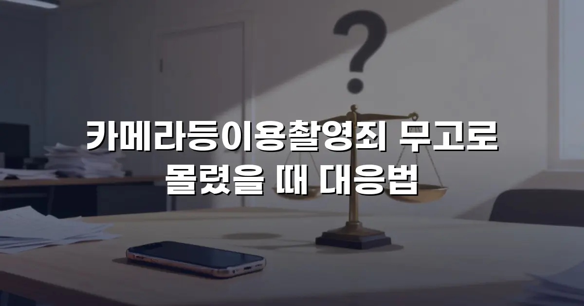카메라등이용촬영죄 무고로 몰렸을 때 대응법