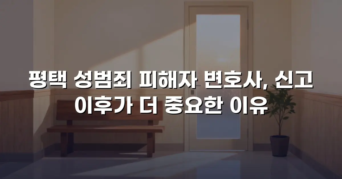 평택 성범죄 피해자 변호사, 신고 이후가 더 중요한 이유