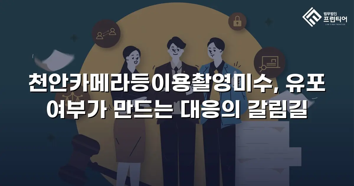 천안카메라등이용촬영미수, 유포 여부가 만드는 대응의 갈림길