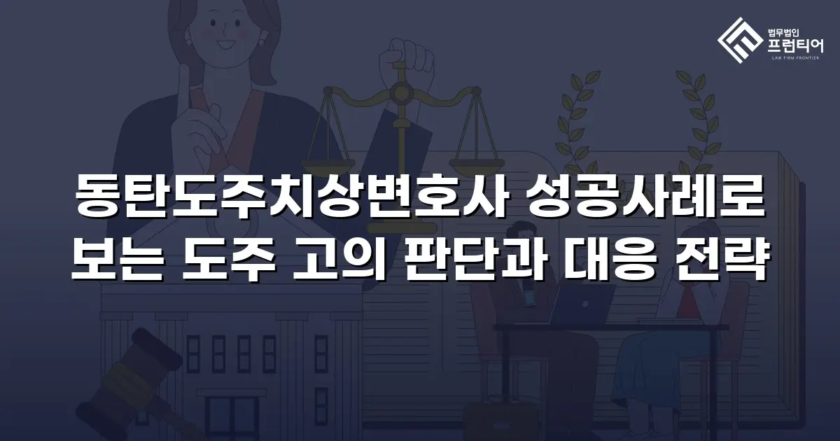 동탄도주치상변호사 성공사례로 보는 도주 고의 판단과 대응 전략