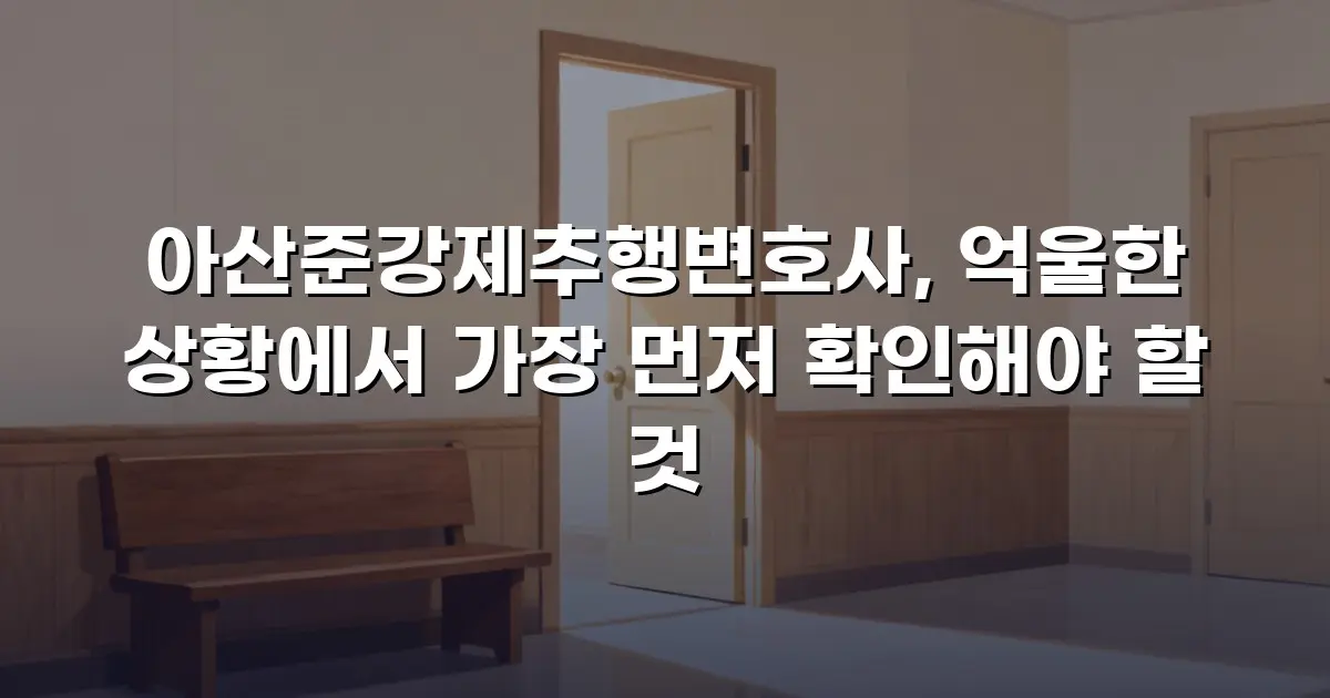 아산준강제추행변호사, 억울한 상황에서 가장 먼저 확인해야 할 것