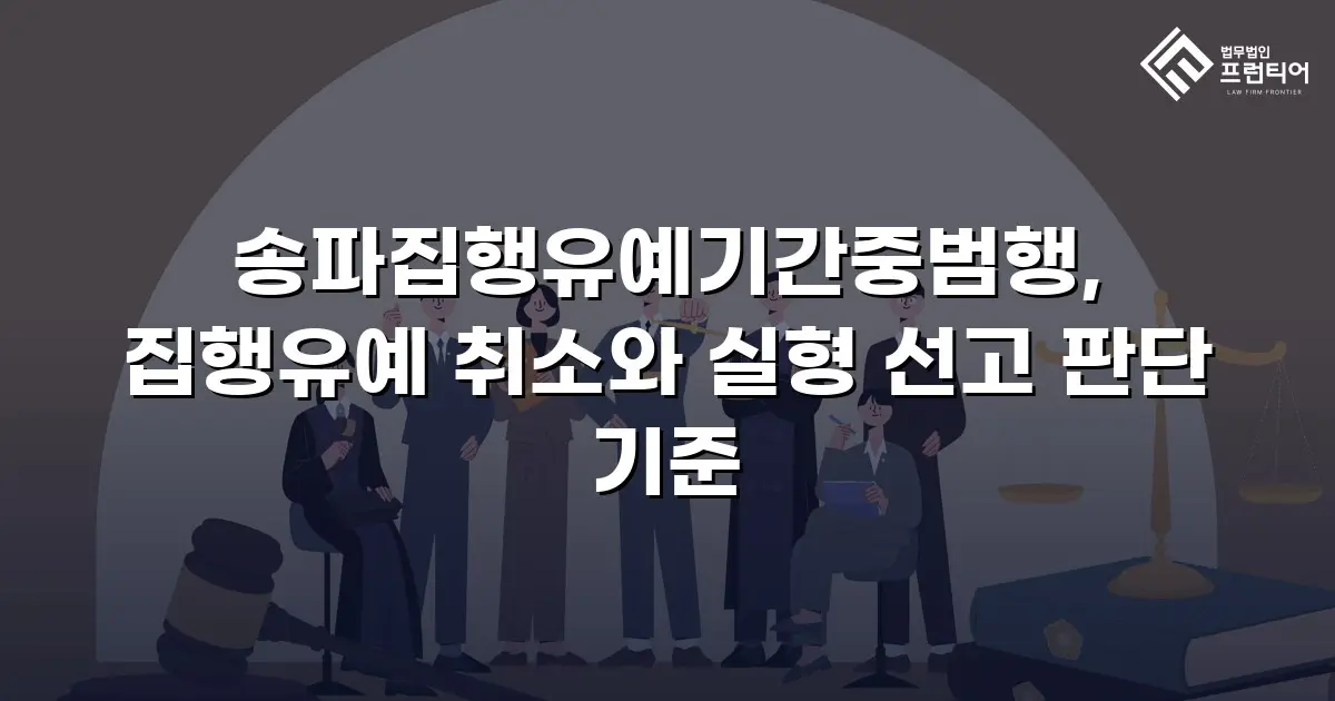 송파집행유예기간중범행, 집행유예 취소와 실형 선고 판단 기준