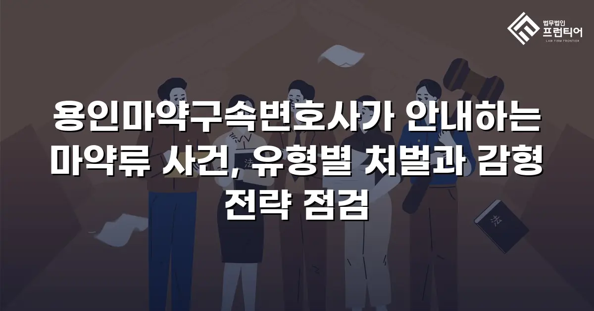 용인마약구속변호사가 안내하는 마약류 사건, 유형별 처벌과 감형 전략 점검