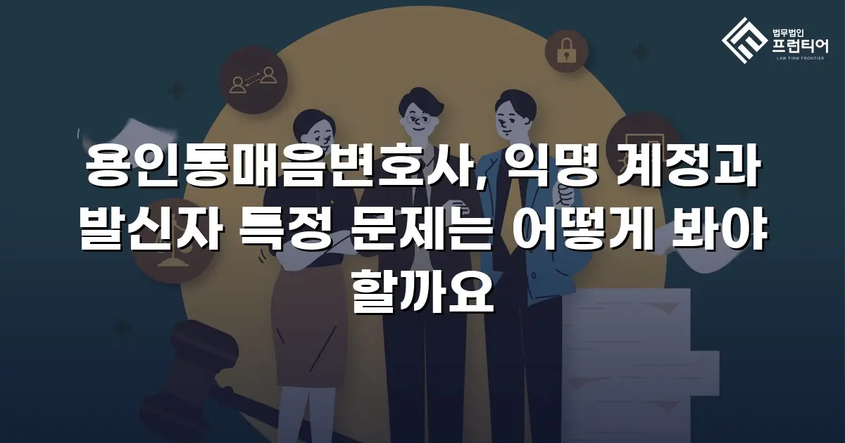 용인통매음변호사, 익명 계정과 발신자 특정 문제는 어떻게 봐야 할까요