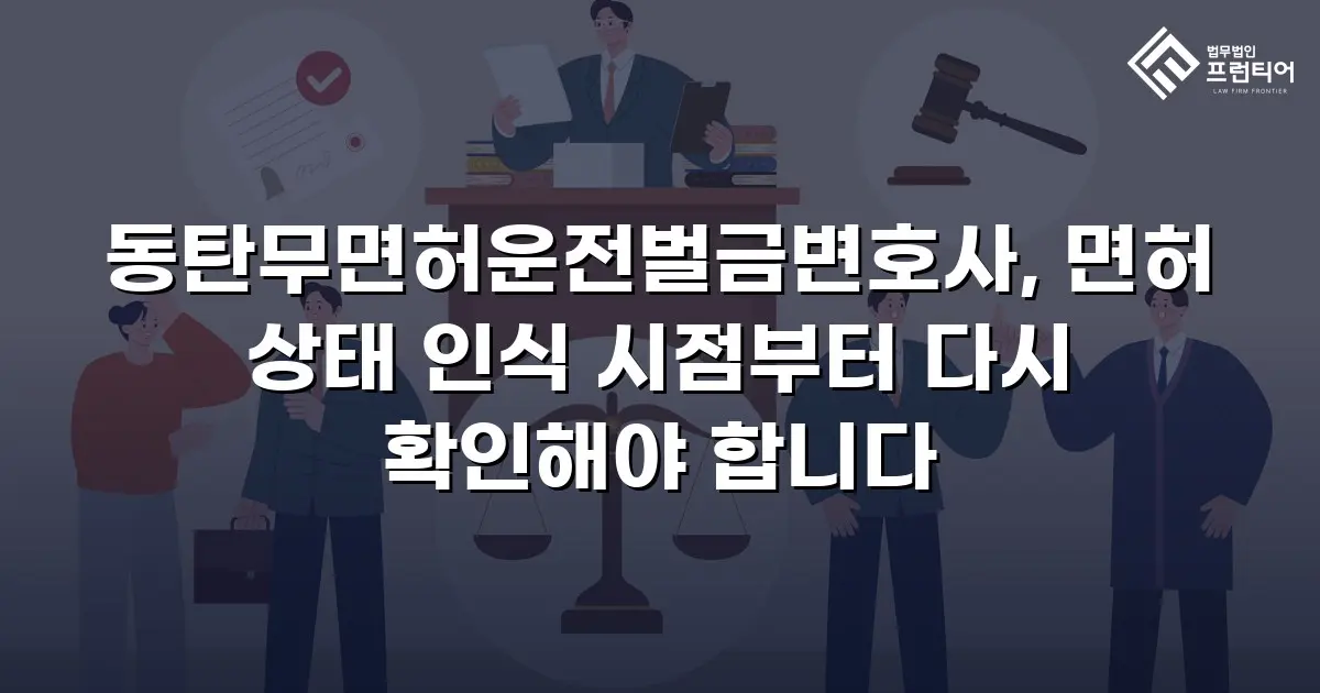 동탄무면허운전벌금변호사, 면허 상태 인식 시점부터 다시 확인해야 합니다