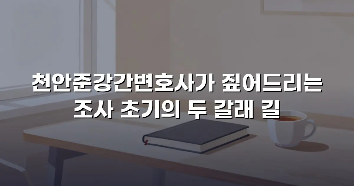 천안준강간변호사가 짚어드리는 조사 초기의 두 갈래 길