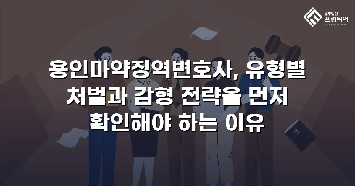 용인마약징역변호사, 유형별 처벌과 감형 전략을 먼저 확인해야 하는 이유