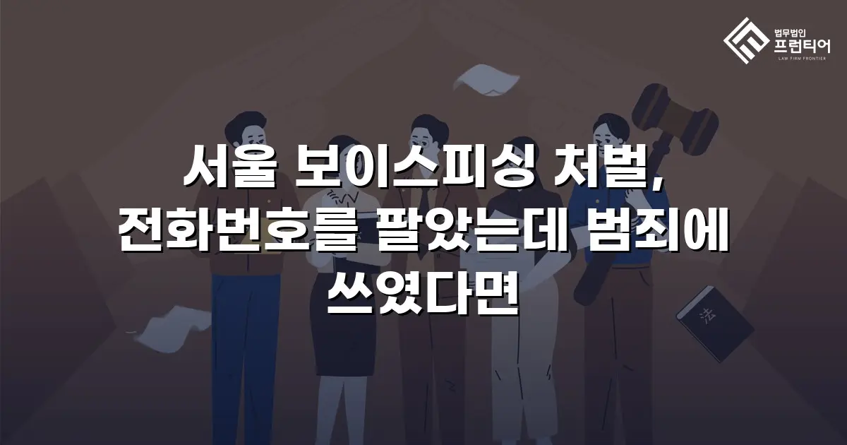 서울 보이스피싱 처벌, 전화번호를 팔았는데 범죄에 쓰였다면