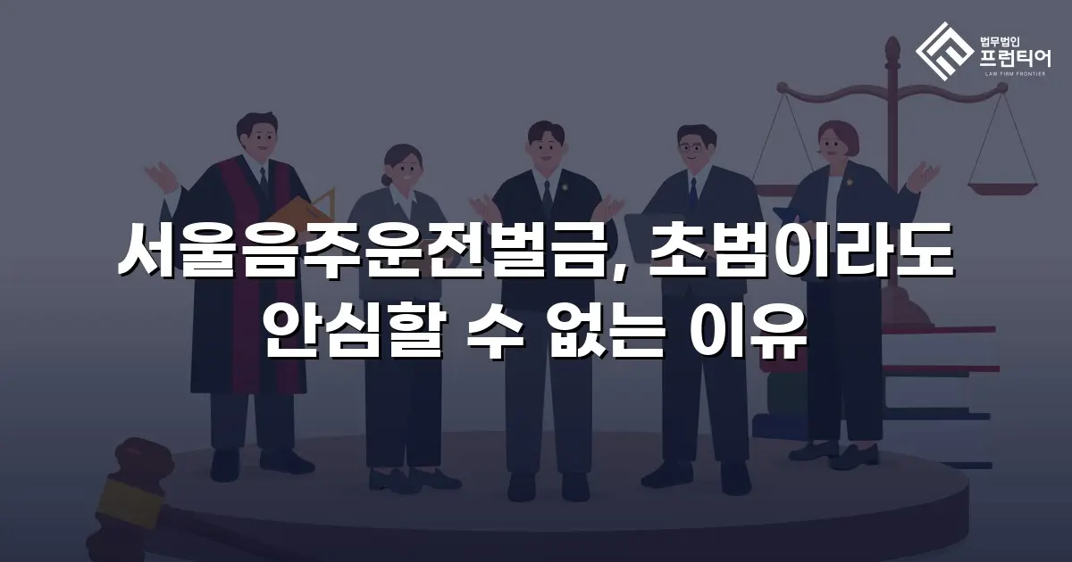 서울음주운전벌금, 초범이라도 안심할 수 없는 이유