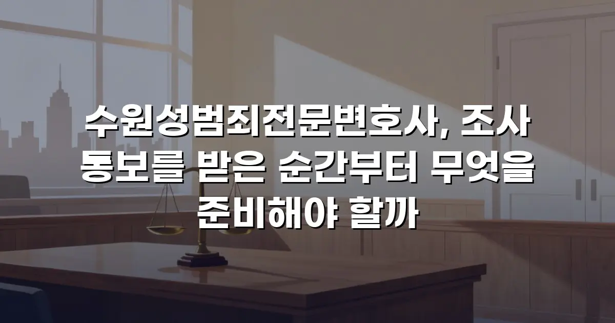 수원성범죄전문변호사, 조사 통보를 받은 순간부터 무엇을 준비해야 할까