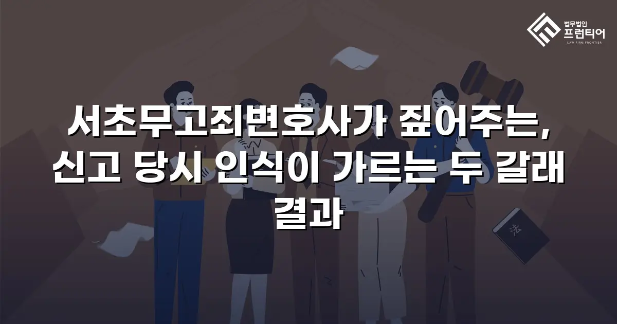 서초무고죄변호사가 짚어주는, 신고 당시 인식이 가르는 두 갈래 결과