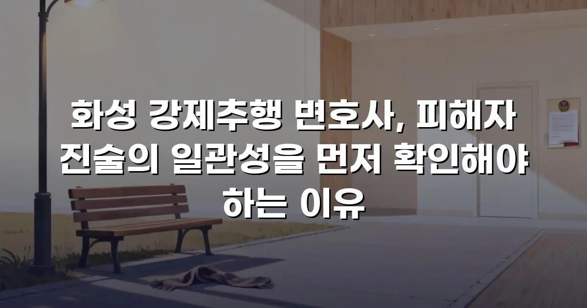 화성 강제추행 변호사, 피해자 진술의 일관성을 먼저 확인해야 하는 이유