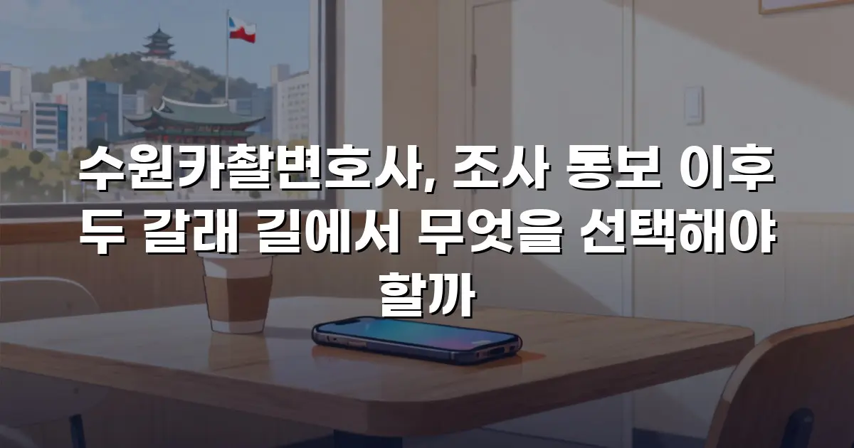 수원카촬변호사, 조사 통보 이후 두 갈래 길에서 무엇을 선택해야 할까
