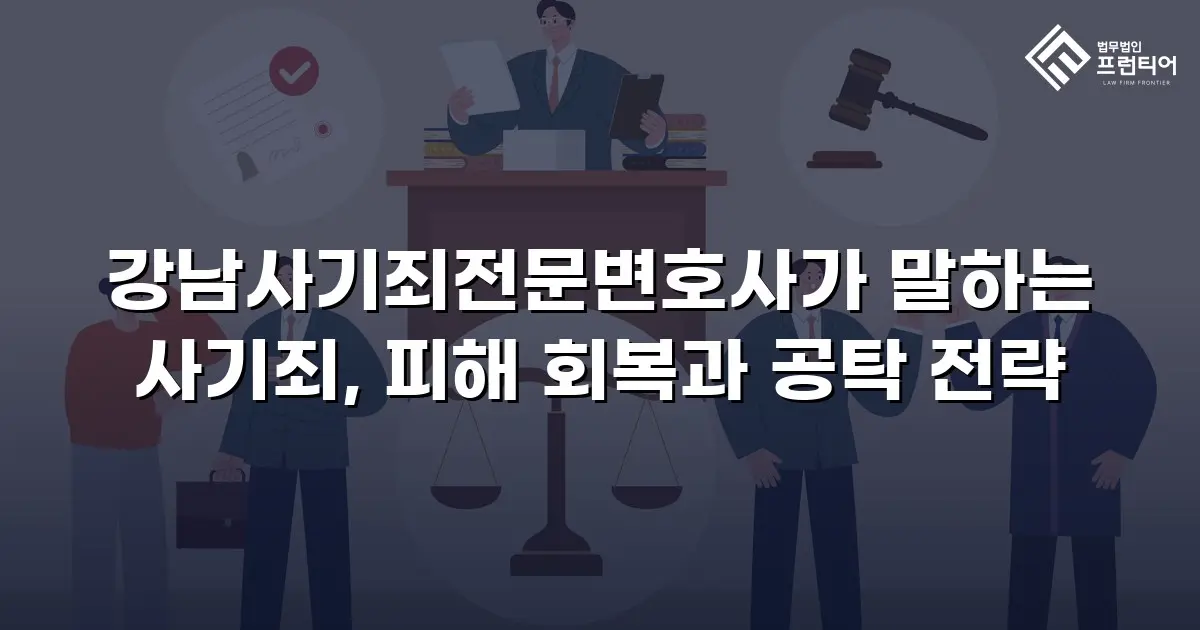 강남사기죄전문변호사가 말하는 사기죄, 피해 회복과 공탁 전략