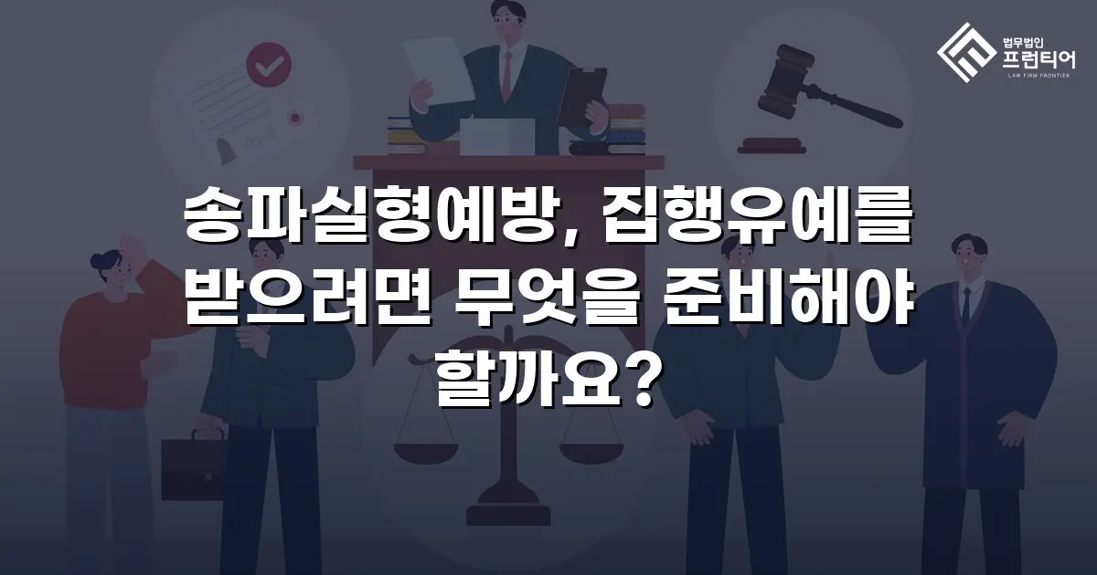 송파실형예방, 집행유예를 받으려면 무엇을 준비해야 할까요?