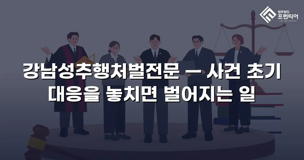 강남성추행처벌전문 — 사건 초기 대응을 놓치면 벌어지는 일