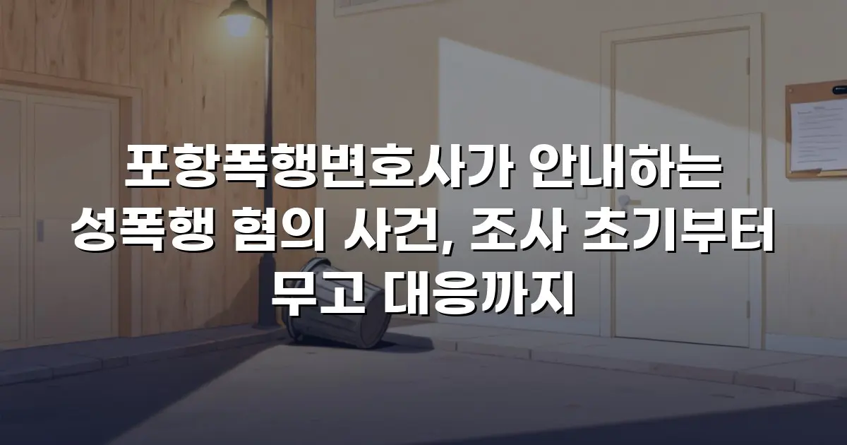 포항폭행변호사가 안내하는 성폭행 혐의 사건, 조사 초기부터 무고 대응까지