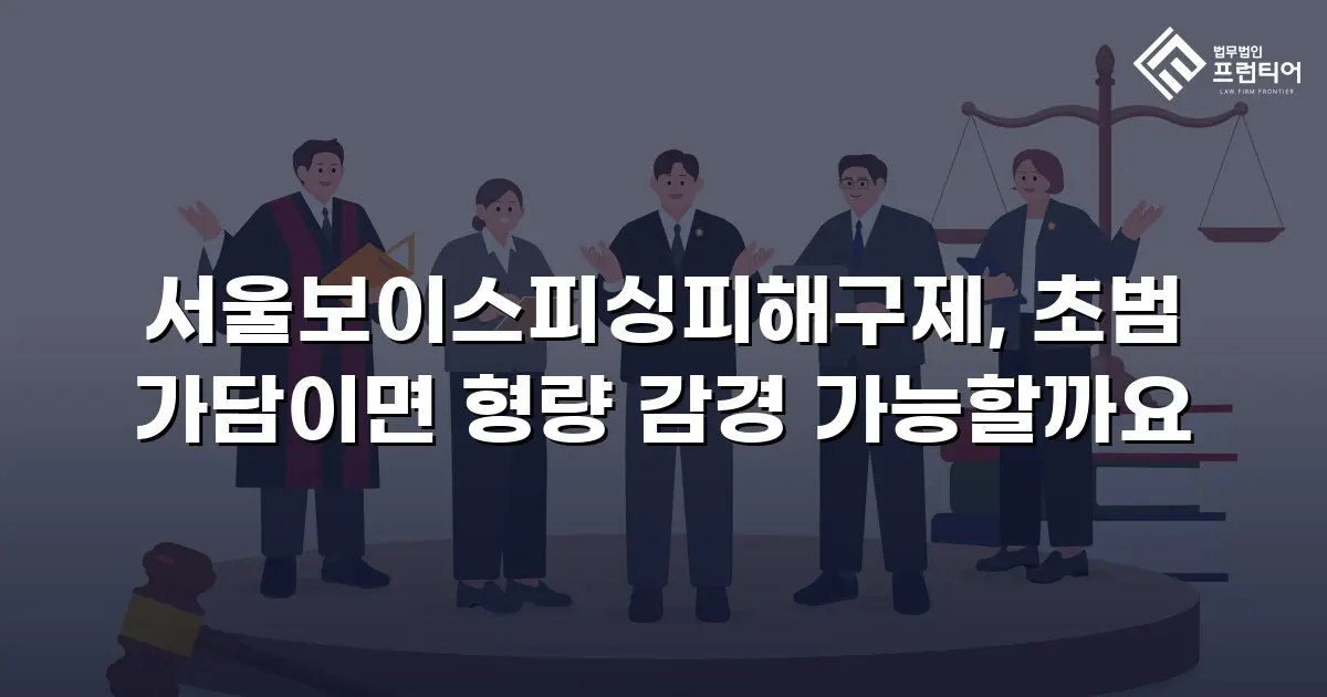서울보이스피싱피해구제, 초범 가담이면 형량 감경 가능할까요