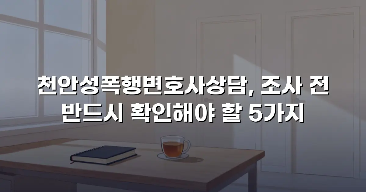 천안성폭행변호사상담, 조사 전 반드시 확인해야 할 5가지
