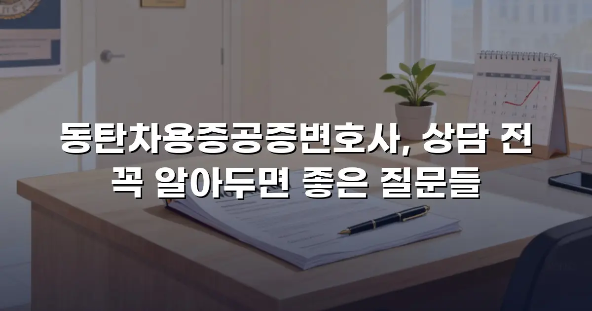 동탄차용증공증변호사, 상담 전 꼭 알아두면 좋은 질문들