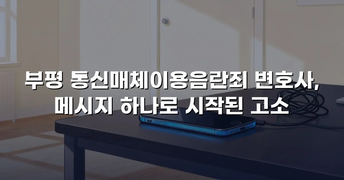 부평 통신매체이용음란죄 변호사, 메시지 하나로 시작된 고소