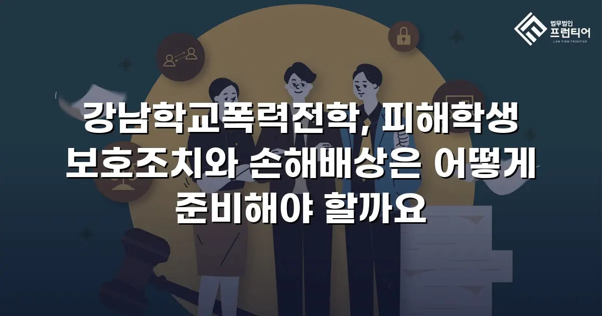 강남학교폭력전학, 피해학생 보호조치와 손해배상은 어떻게 준비해야 할까요