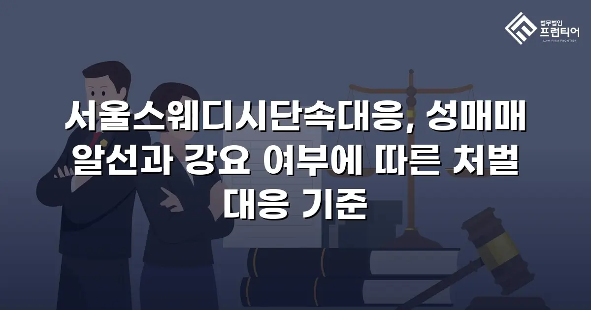 서울스웨디시단속대응, 성매매 알선과 강요 여부에 따른 처벌 대응 기준