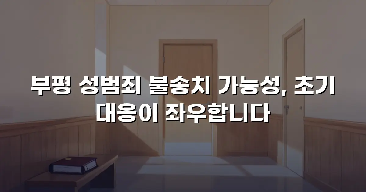 부평 성범죄 불송치 가능성, 초기 대응이 좌우합니다