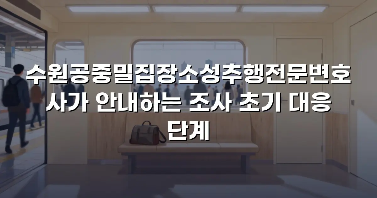 수원공중밀집장소성추행전문변호사가 안내하는 조사 초기 대응 단계