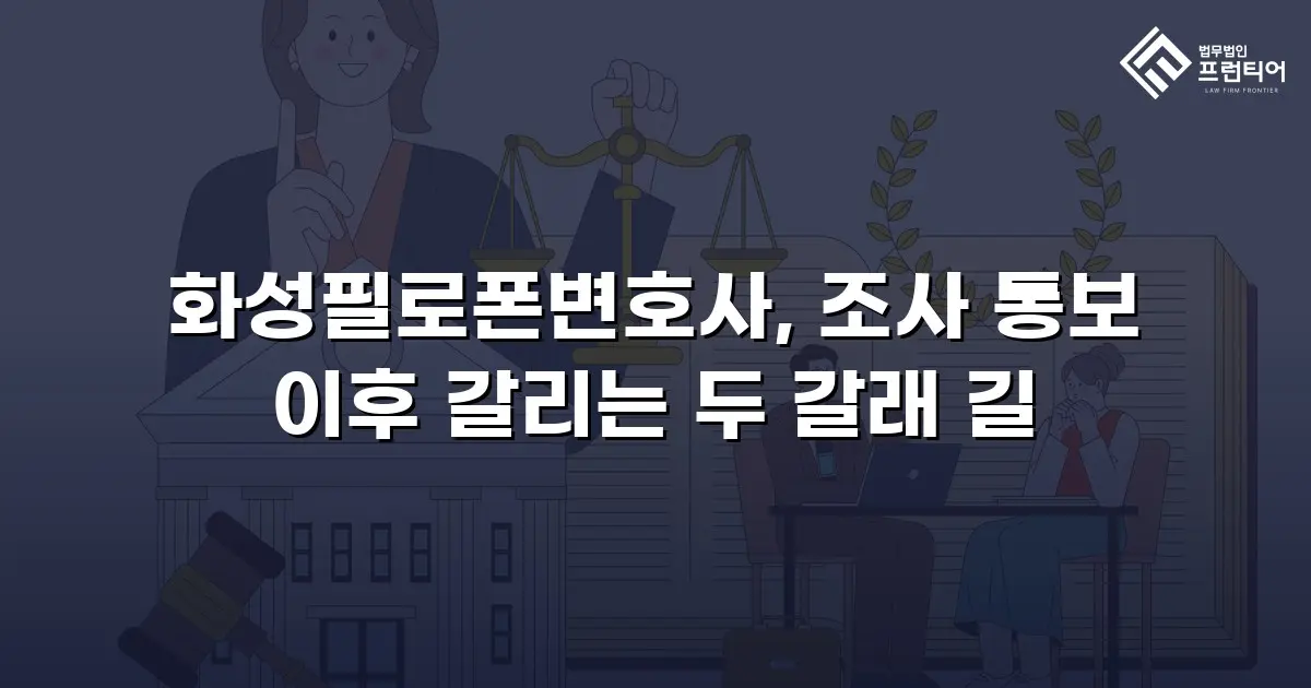 화성필로폰변호사, 조사 통보 이후 갈리는 두 갈래 길