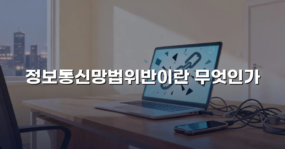 정보통신망법위반이란 무엇인가