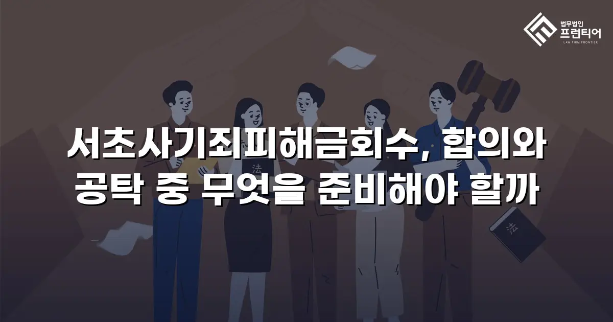 서초사기죄피해금회수, 합의와 공탁 중 무엇을 준비해야 할까