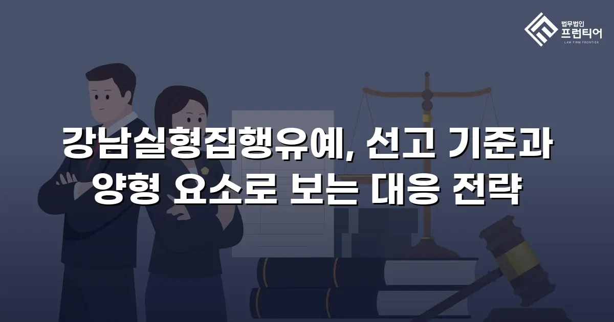강남실형집행유예, 선고 기준과 양형 요소로 보는 대응 전략