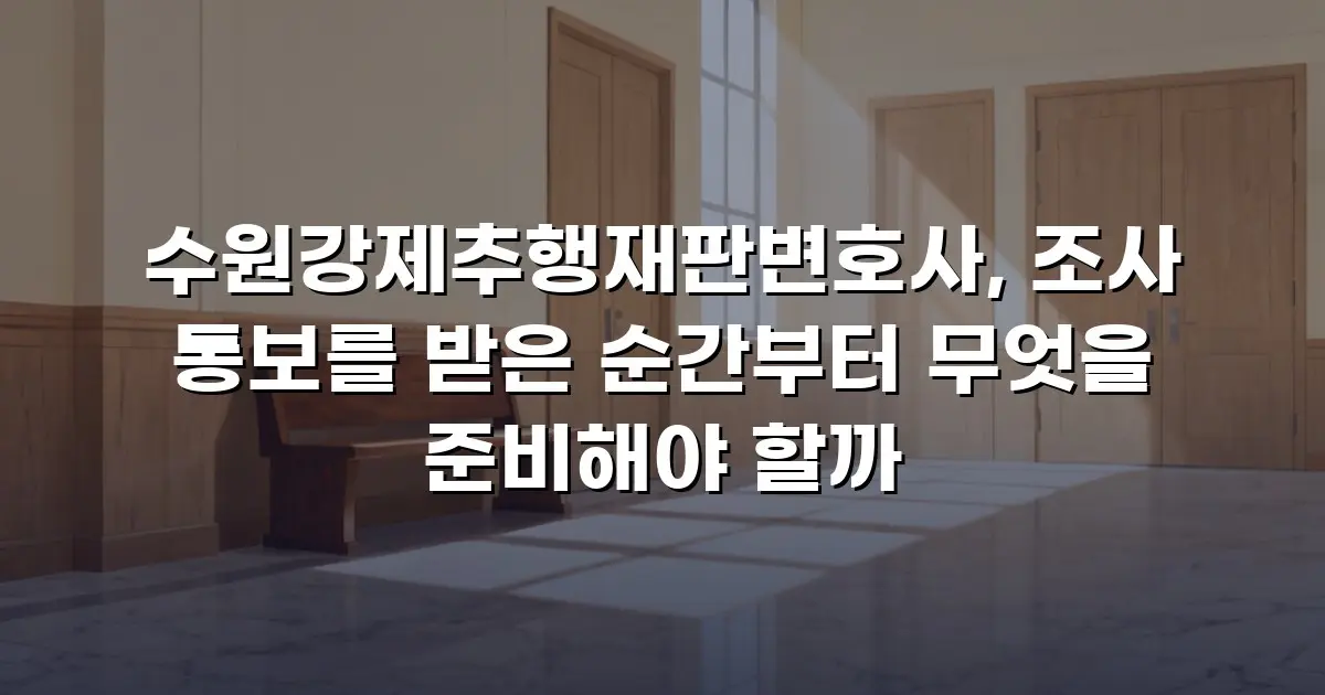 수원강제추행재판변호사, 조사 통보를 받은 순간부터 무엇을 준비해야 할까