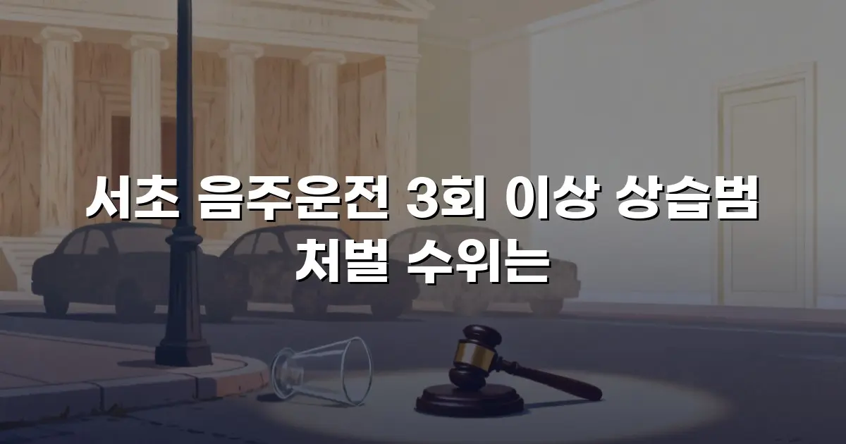 서초 음주운전 3회 이상 상습범 처벌 수위는