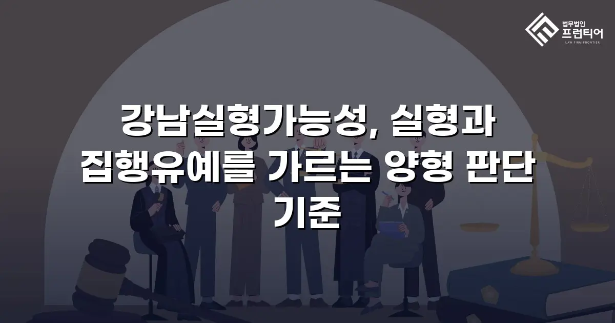 강남실형가능성, 실형과 집행유예를 가르는 양형 판단 기준